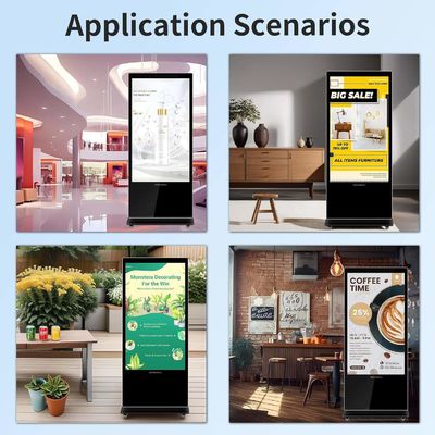 صفحه نمایش LCD تبلیغاتی 75 اینچی عمودی AD کیوسک صفحه نمایش لمسی اندروید