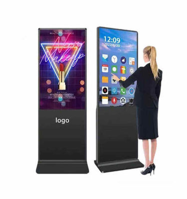 پخش کننده تبلیغاتی LCD 55 اینچی داخلی با طراحی ایستاده کف و نشانه های دیجیتال