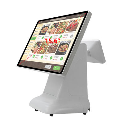 دستگاه POS صندوق فروشگاهی ویندوزی با طراحی ساده پلاستیکی و صفحه نمایش دوگانه 15.6 اینچی همه کاره برای ویندوز