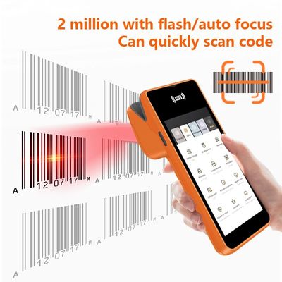 اندروید 11 ترمینال POS دستی ۵٫۴۵ اینچی با چاپگر حرارتی ۵۸ میلی متری NFC اتصال وای فای USB و حافظه ۳۲GB/۶۴GB بهترین