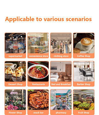 دستگاه پوز سیار اندروید 5.45 اینچی، ترمینال صندوق‌دار هوشمند دستی با چاپگر، خروجی سیاه و سفید و وای‌فای