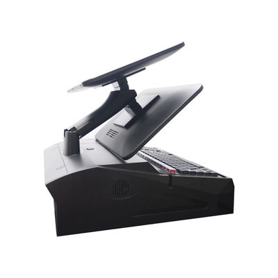 سیستم POS لمسی دو صفحه نمایش 15.6 اینچی با کشوی پول و چاپگر 58 میلی متری داخلی 2 گیگابایت رم سوپرمارکت