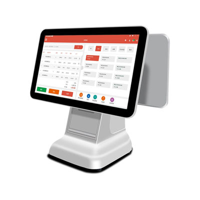 اسکنر رابط USB3.0 All in One Core White، سیستم ترمینال صندوق فروشگاهی POS با چاپگر 80 میلی متری و LCD 15.6 اینچی