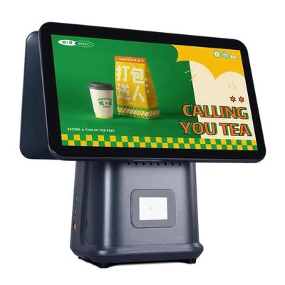 دستگاه صدور فاکتور رستوران خرده فروشی 15.6 اینچی با صفحه نمایش دوگانه POS با سیستم عامل ویندوز و اندروید POS