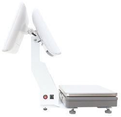 15.4 اینچ دو صفحه نمایش پنجره لمس همه در یک مقیاس وزن POS سوپرمارکت هتل نهایی POS راه حل با WIFI / BT