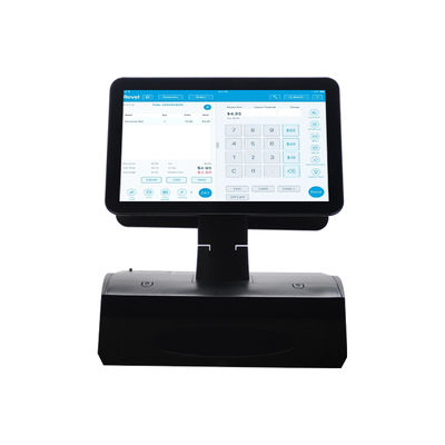 OEM ODM 15.6 اینچ دو صفحه نمایش ویندوز7 Pos صندوق نقد N2840 Cpu 2 + 32GB دسکتاپ POS ترمینال با چاپگر 58 میلی متری، کیبورد