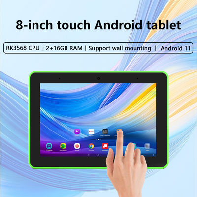 8 اینچ دیوار نصب اندروید تبلت PC با چراغ LED 4 طرفه و POE NFC برای خانه هوشمند و اتاق جلسه رزرو