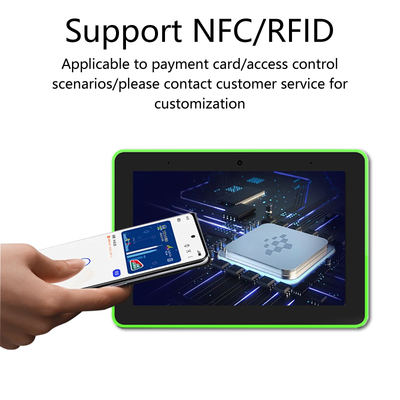 8 اینچ دیوار نصب کسب و کار صفحه لمسی POE NFC رایانه تبلت اندروید با نور LED سیستم رزرو اتاق جلسه