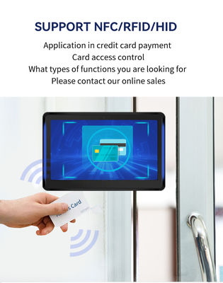 تبلت اندروید با قابلیت POE و نصب دیواری 15.6 اینچی، سیستم رزرو اتاق کنفرانس با نور LED