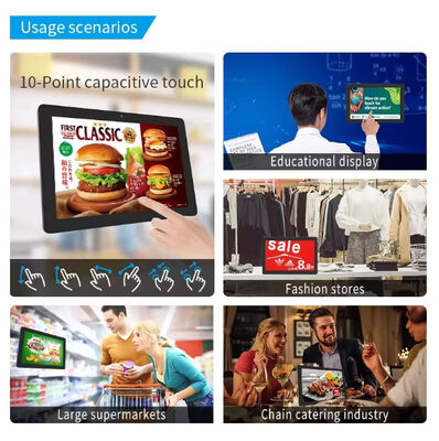 دیوار نصب تجاری 24 اینچ RK3566 تبلت اندرویدی کامپیوتر صفحه نمایش رزروگاه کافه فروشگاه