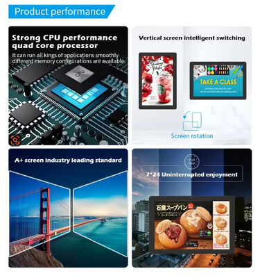 دیوار نصب تجاری 24 اینچ RK3566 تبلت اندرویدی کامپیوتر صفحه نمایش رزروگاه کافه فروشگاه