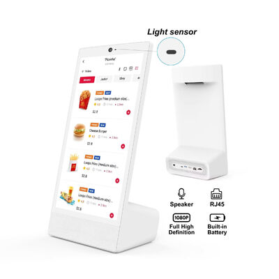 رومیزی نوع L 15.6 اینچ 1920x1080 اندروید 15 تبلت پی سی Wi-Fi NFC صفحه نمایش لمسی خازنی 10000mah هشت هسته ای فست فود othering با بلندگو