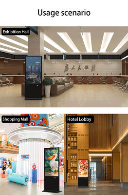 43 اینچ طبقه ایستاده سیگنال دیجیتال LCD تبلیغات نمایش صفحه لمسی Smart Kiosk پوستر پلیر برای مرکز خرید