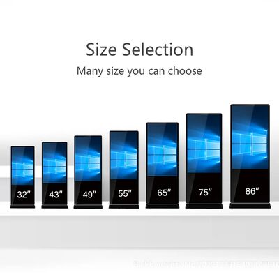 43 اینچ طبقه ایستاده سیگنال دیجیتال LCD تبلیغات نمایش صفحه لمسی Smart Kiosk پوستر پلیر برای مرکز خرید