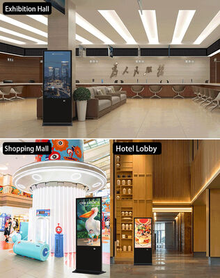 43 اینچ طبقه ایستاده سیگنال دیجیتال LCD تبلیغات نمایش صفحه لمسی Smart Kiosk پوستر پلیر برای مرکز خرید