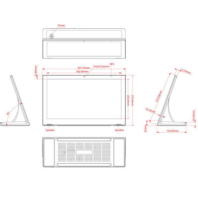 17 اینچ Octa-Core 1.5GHz Android Tablet PC با 10-Point Capacitive Touch و 1920x1080 رزولوشن