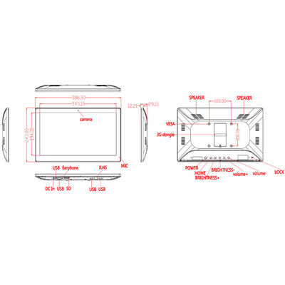 15.6 اینچ Ultra Thin All-in-One Touch Screen PC با ROM 8GB وای فای RJ45 و PoE