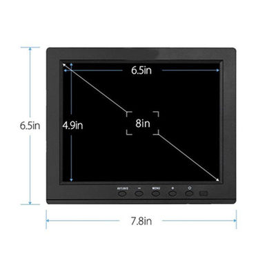 9~36VDC 800x480 8 اینچ LCD مانیتور CCTV با BNC AV HDMI USB