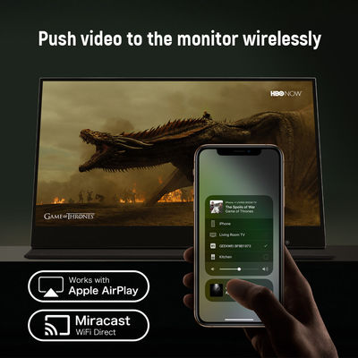 صفحه نمایش لمسی 1080p 5ms USB, 11mm Wireless Touchscreen Monitor برای کامپیوتر