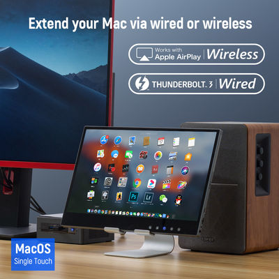 صفحه نمایش لمسی 1080p 5ms USB, 11mm Wireless Touchscreen Monitor برای کامپیوتر