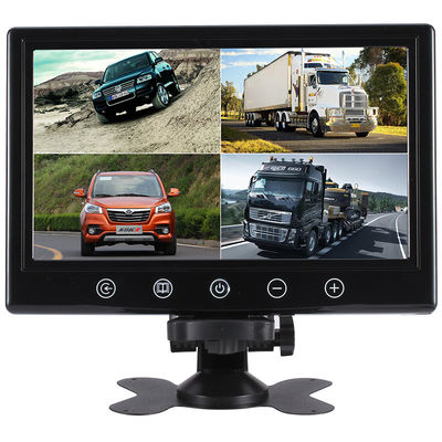 4 ویدئو ورودی 9 اینچ 5ms LCD مانیتور ماشین 1024X600 برای اتوبوس کامیون
