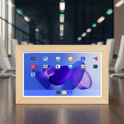 کیفیت  21.5Inch RK3588 Wooden Frame Android 13 Tablet POE NFC Wall Mounted Tablet PC for Advertising Use کارخانه