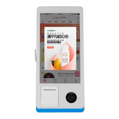 کیفیت  Restaurant Self-service Ordering Counter Kiosk Windows 8+128GB Self-service Payment Kiosk with Printer Nfc QR Code Scanner کارخانه