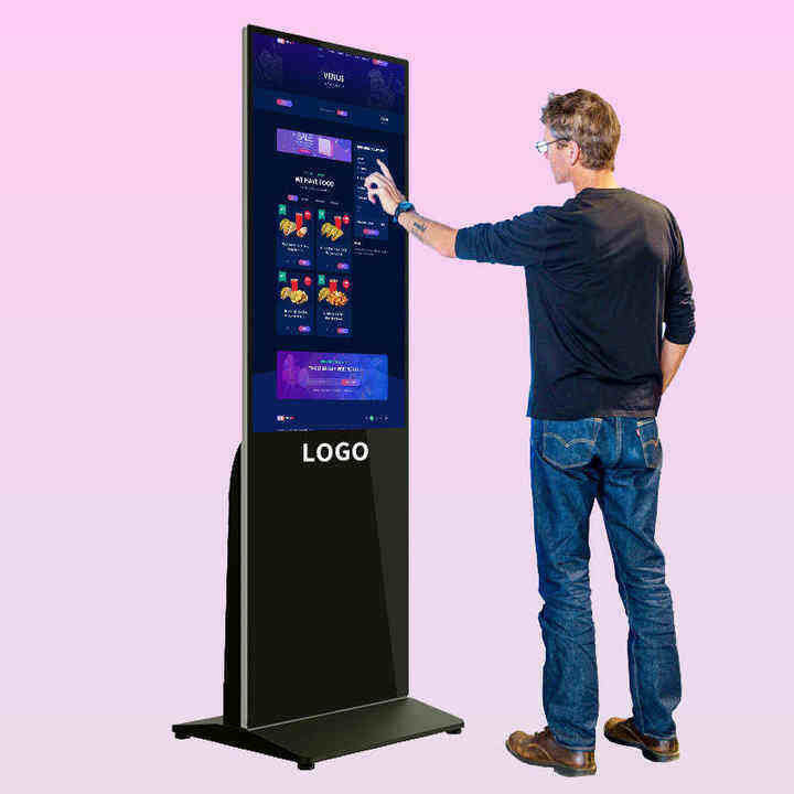 کیوسک ماشین تبلیغاتی 65 اینچی با وضوح بالا با صفحه نمایش لمسی 4K