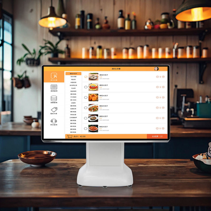 دستگاه POS صندوق فروشگاهی ویندوزی با طراحی ساده پلاستیکی و صفحه نمایش دوگانه 15.6 اینچی همه کاره برای ویندوز