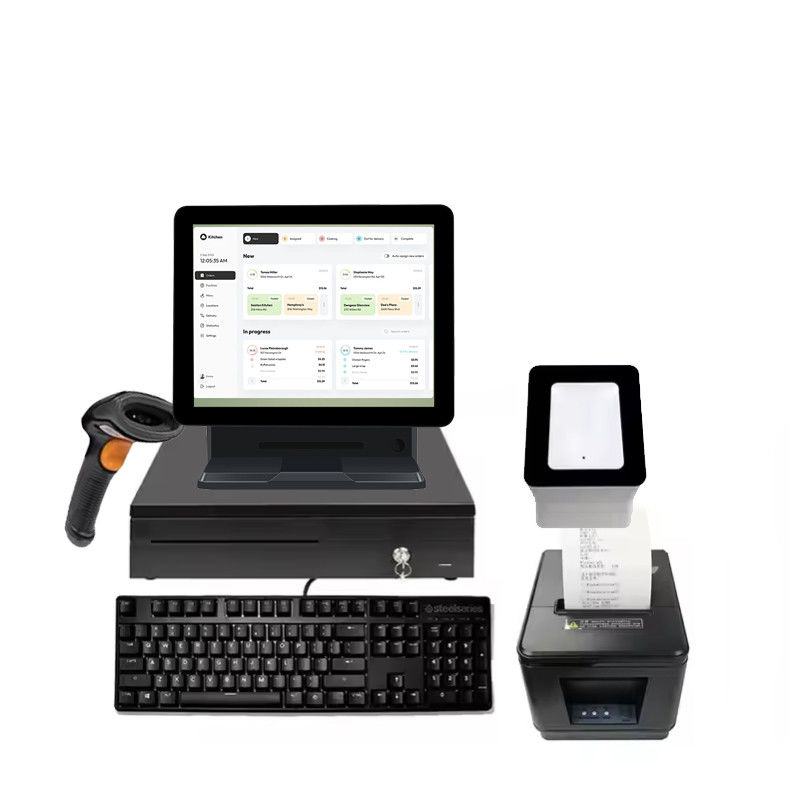 سیستم POS پیشرفته 15.6 اینچی با صفحه لمسی با نرم افزار نمایش مشتری