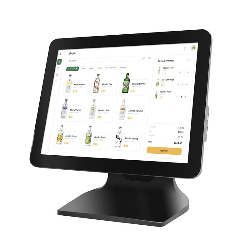 15.6 اینچ 8+256 گیگابایت حافظه بزرگ صندوق فروشگاهی POS با صفحه نمایش لمسی 1080P ویندوز 10 به همراه صفحه نمایش مشتری
