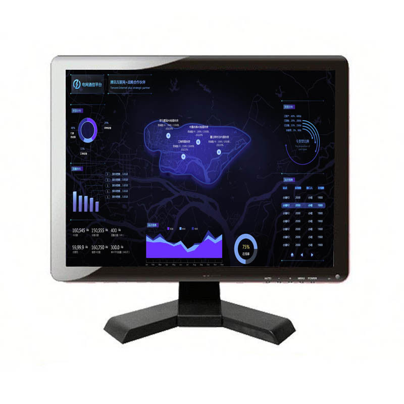 15 اینچ Hopestar LCD CCTV Monitor BNC USB HDMI Input 2 سال ضمانت