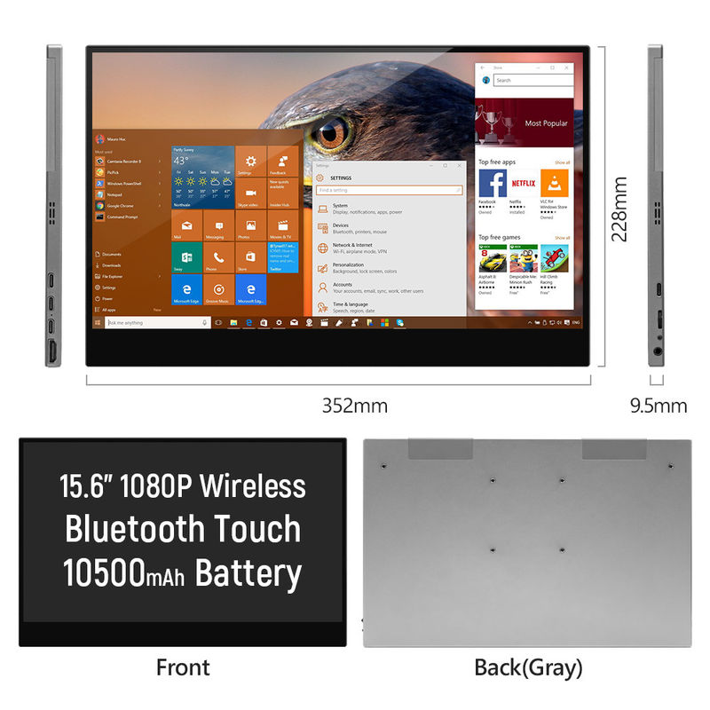 آی پی اس Hopestar قابل حمل مانیتور 15 اینچ USB نوع C ورودی های HDMI برای PS4 سوئیچ